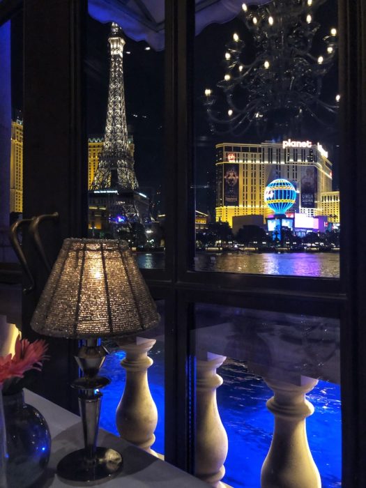 The Prime Steakhouse at the Bellagio Hotel is the most romantic place for dinner on a Las Vegas Honeymoon!