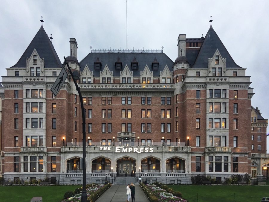 The Empress Hotel, a famous landmark in Victoria.